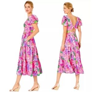 NWT Lilly Pulitzer Grace Tiered Midi Dress